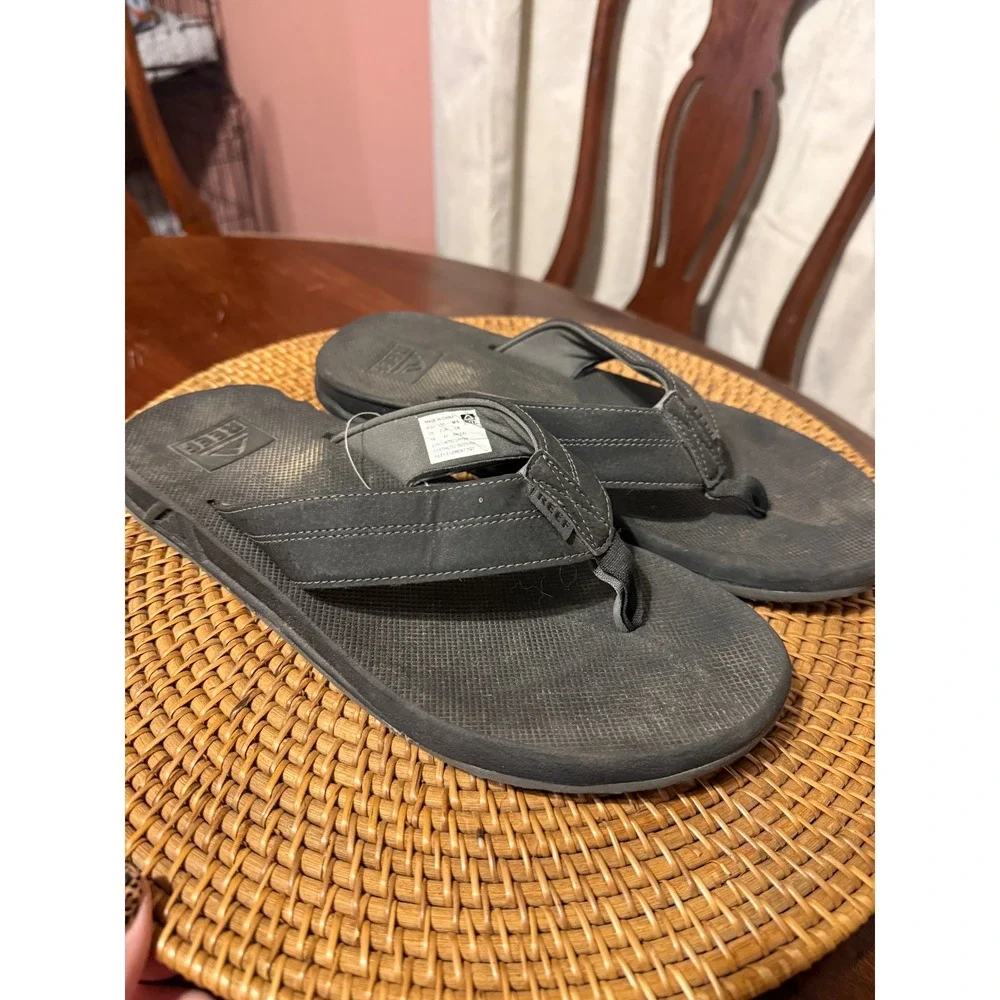 Reef Element TQT Mens Flip Flops Dark Grey Athletic Sandals Size 10 H-22 LTC